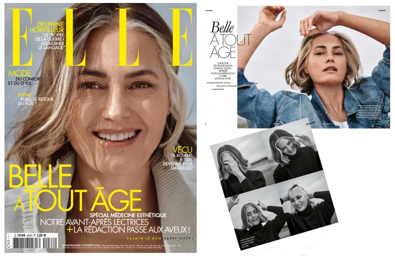 ELLE_February 2024 Cover Story with Yasmin le Bon. CD: Tom Meredith, Photography: Jan Welters, Editor: Claire Dhelens